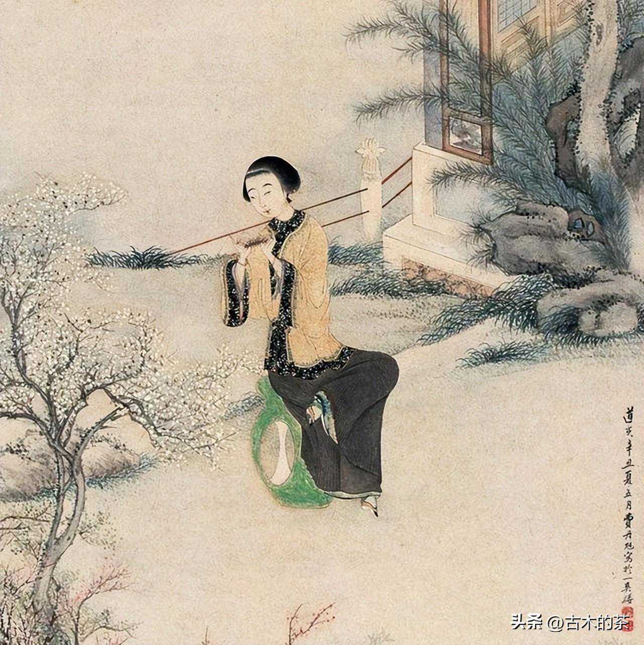 清代画家冯箕仕女画