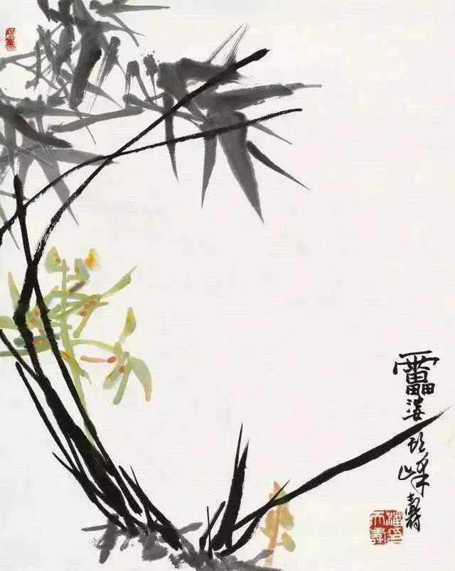 潘天寿作品构图，绝啦！