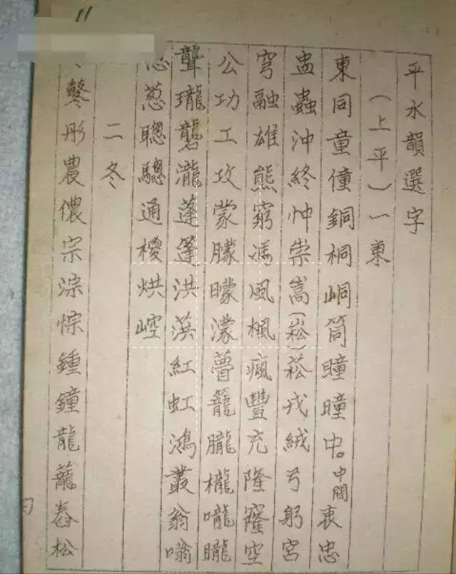 平水韵：唐人用韵的规范，诗词作者必查韵书