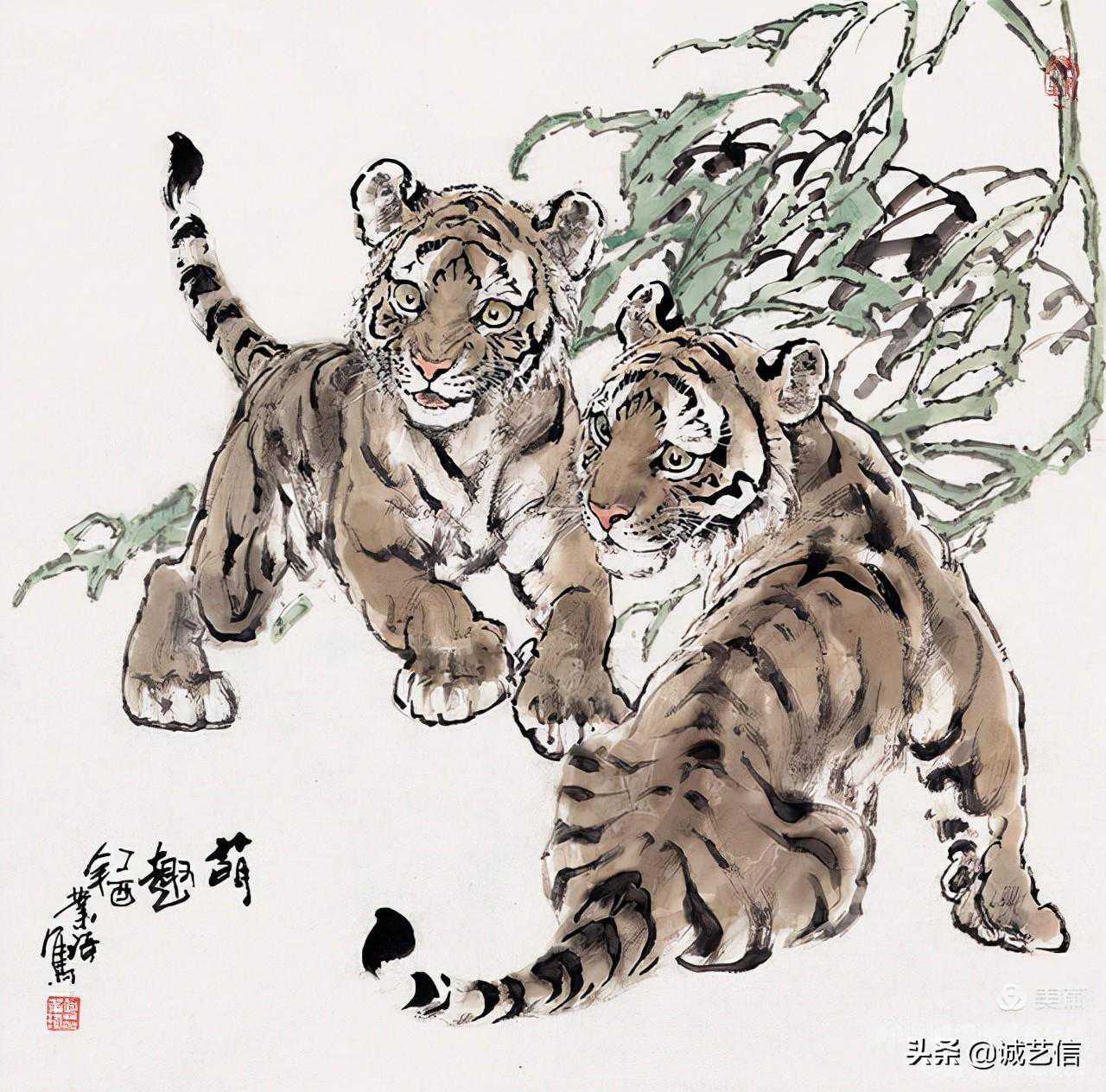 画虎名家何业琦肖像漫画