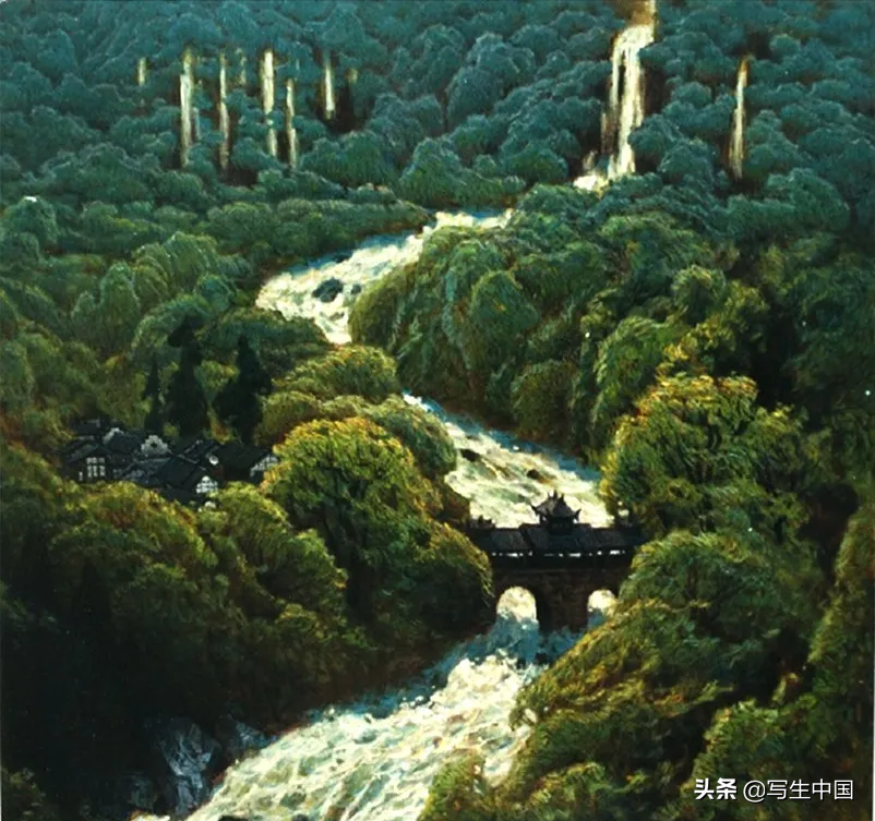 油画的＂线韵＂——何哲生