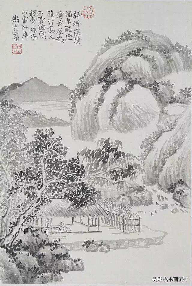 清代画家代表人物之——奚冈，寄情诗画，山水花石，逸韵超隽